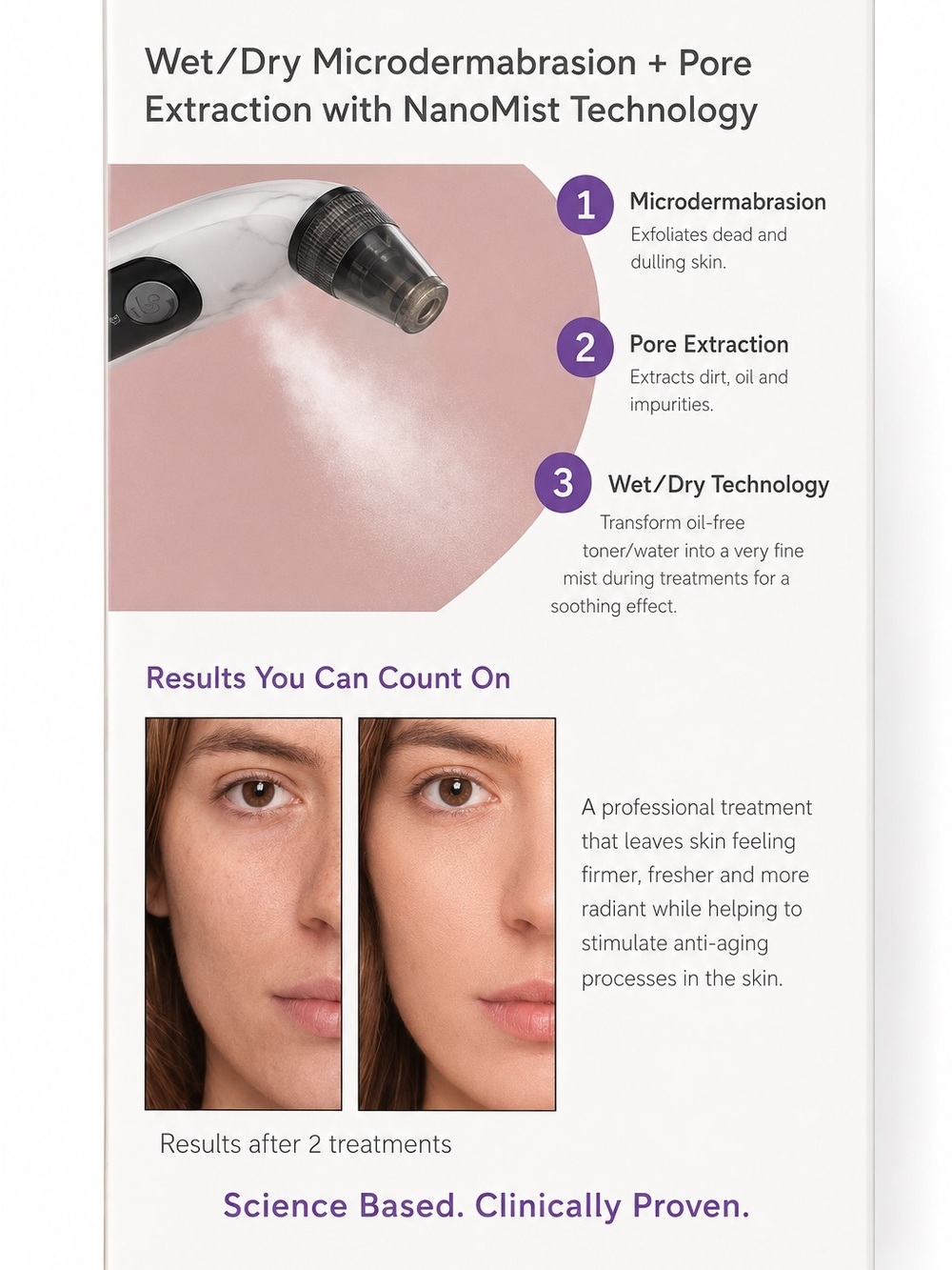 SPA Sciences BELLA | NWT Microdermabrasion Device White & Black - Picture 3 of 8